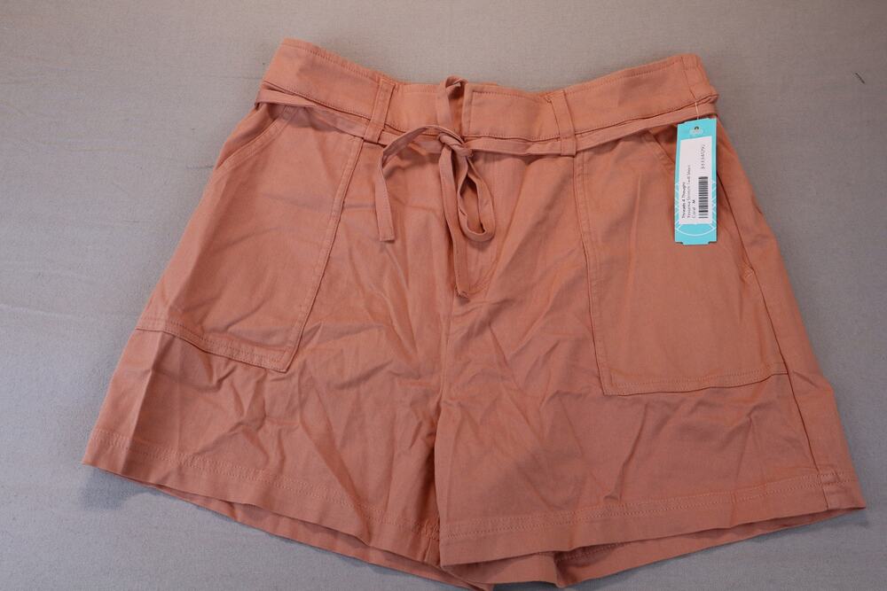 NEW Threads 4 Thought Yessenia Stretch Twill Shorts Coral High Rise Size M